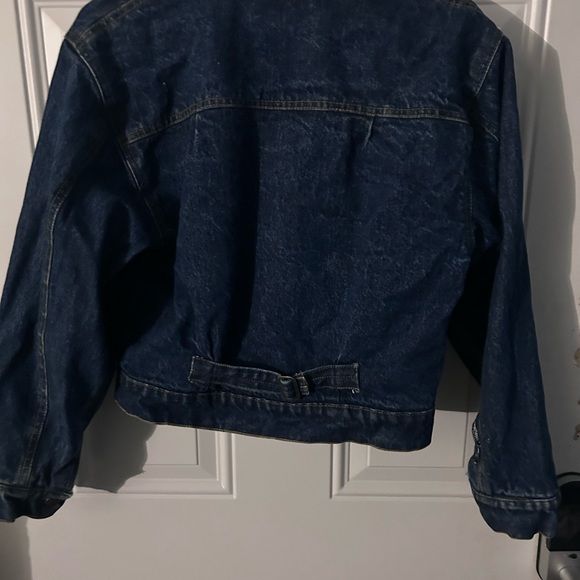 Ralph Lauren Blue Denim Jacket with Brown Collar - Picture 6 of 9